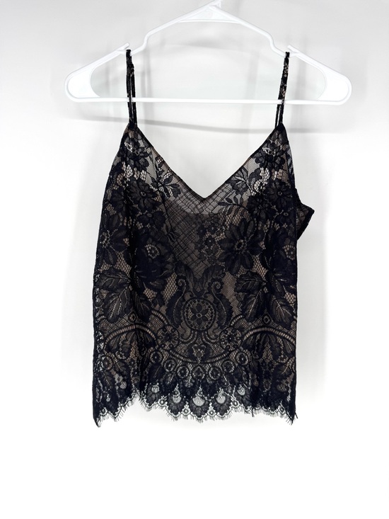 BCBGMaxAzria Tops - BCBGMaxAzria whimsy romantic goth punk Black Lace Floral Camisole